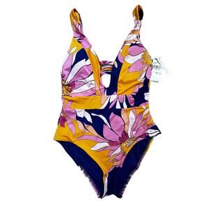 Trina Turk|Plunge‎ Neck One Piece|Breeze Floral|NWT|SZ 6